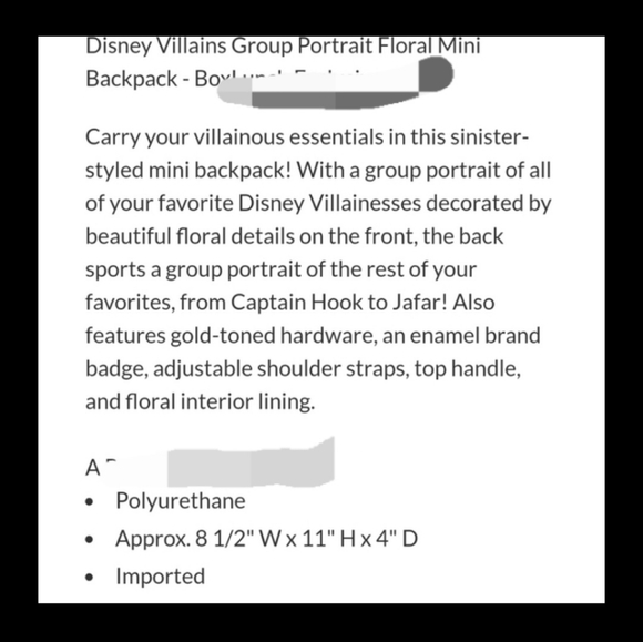 NWT Disney Villains mini backpack and cardholder - Picture 6 of 16